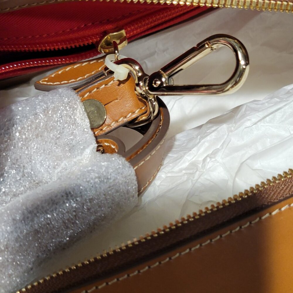 NEW BOLDRINI SELLERIA - Made in Italy 🇮🇹 genuine vacchetta leather handbag - Picture 8 of 15